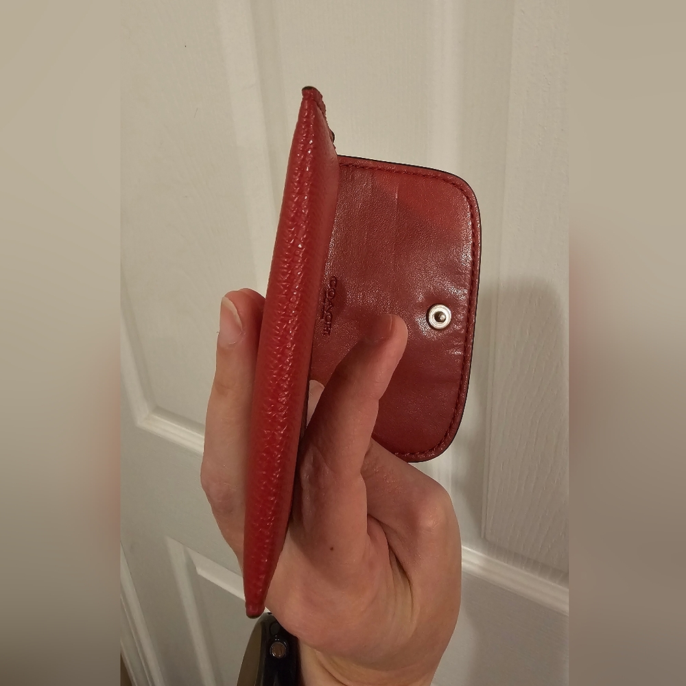 Coach Rare Sparkle Red Card Pouch - Picture 13 of 17